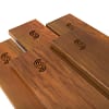 Five wooden planks with Sonaris logo