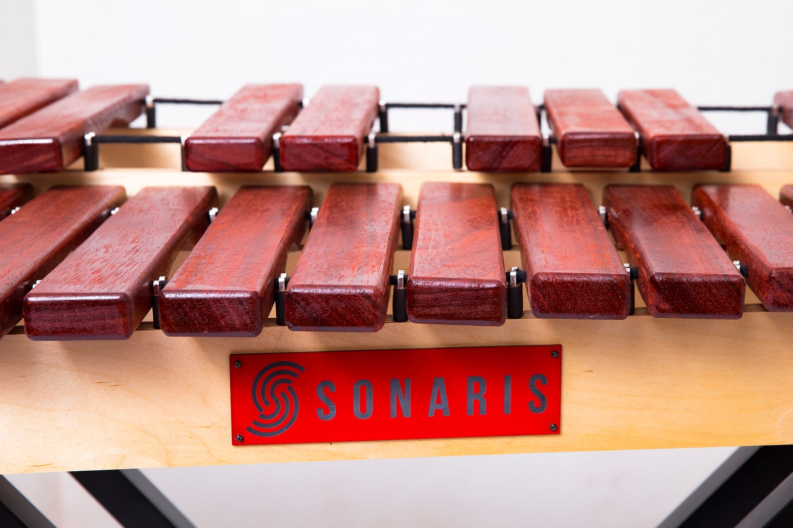 Practice Marimba with Sonaris logo plaque attached