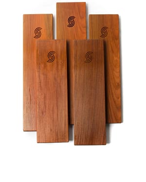Wooden Planks with Sonaris Logo carved into them